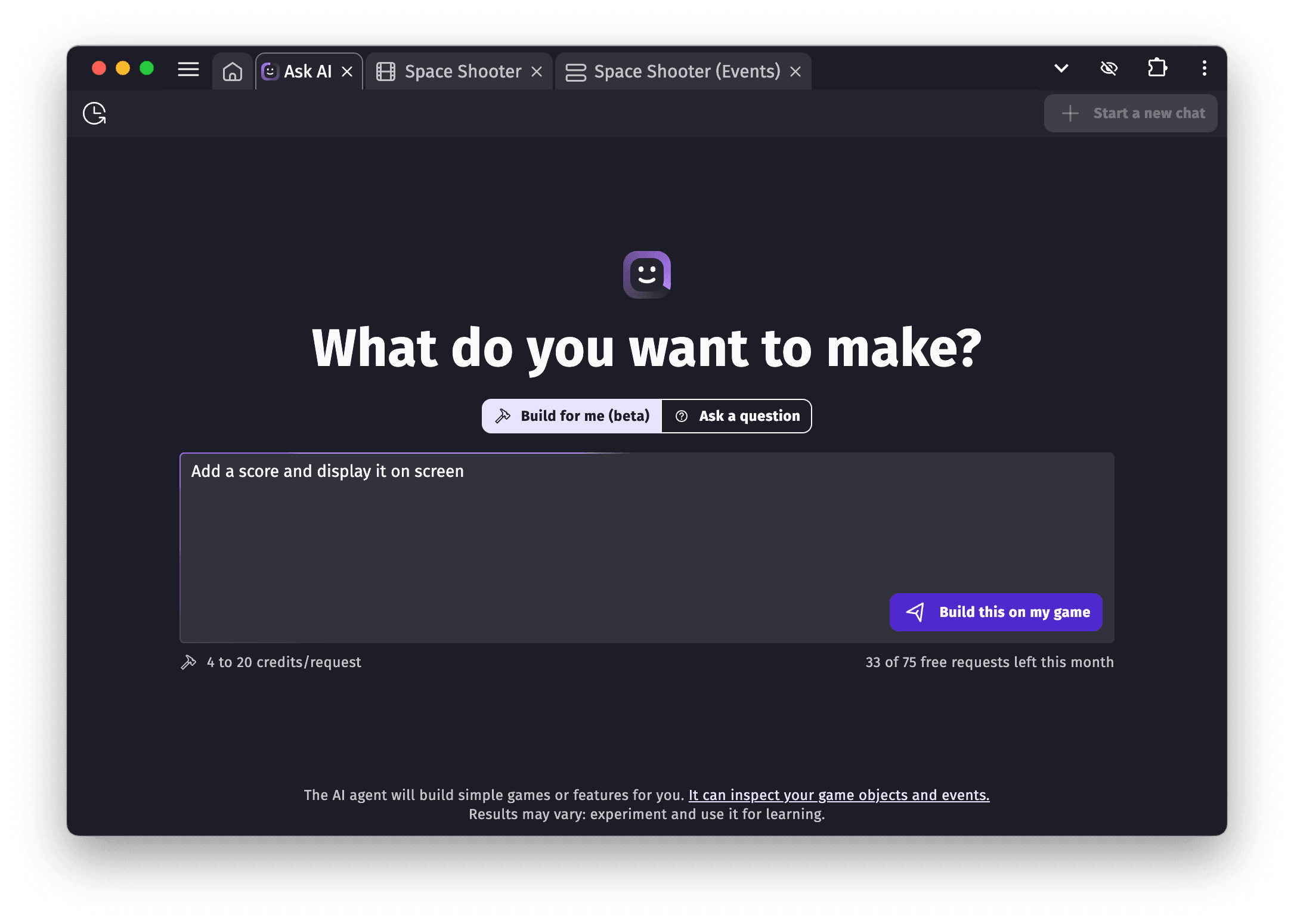 Ask AI screen
